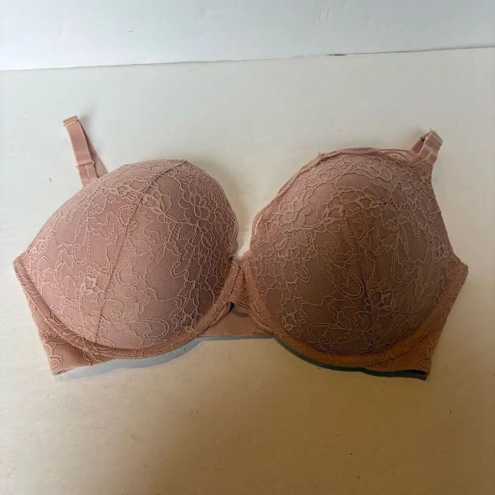 Joyspun Elegant Lace Bra Underwire, Padded Pink Size 36DD